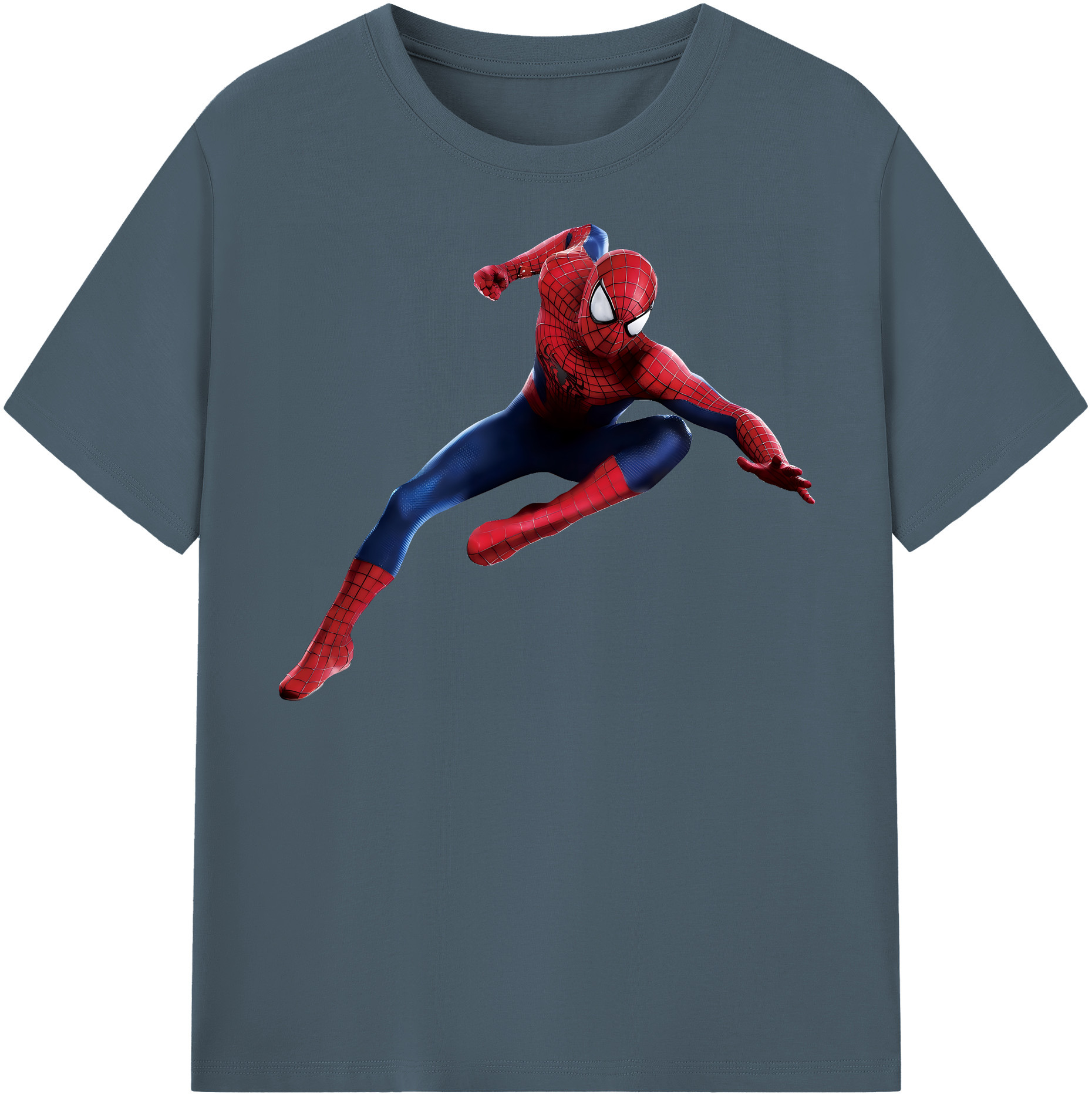 （画像用） Spider Man スパイダーマン 綿100％半袖Tシャツ（フロントプリント）